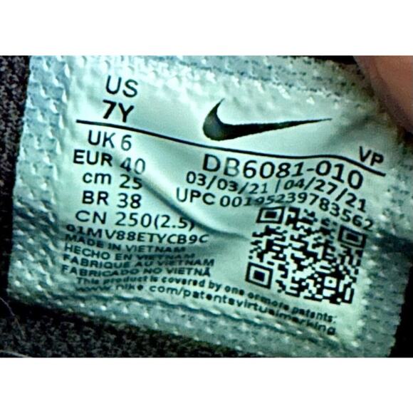 Size 7.5 - Nike Giannis Immortality Black Volt youth 7 men’s 7.5 women 9/ EU 40 - Picture 7 of 11